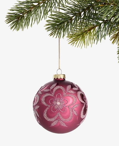 Holiday Lane Berry Tones Red and Gold Ball Ornament, Macy's Exclusive