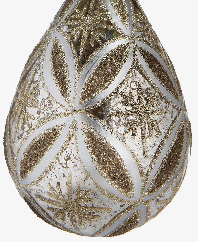 Holiday Lane Blessed Gold-Tone Glass Drop Ornament, Macy's Exclusive