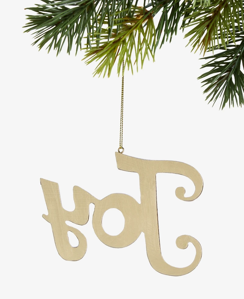 Holiday Lane Blessed Joy Gold-Tone Ornament, Macy's Exclusive