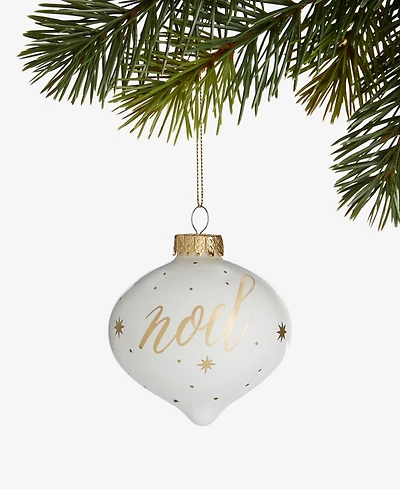 Holiday Lane Blessed Glass Noel 2025 Onion Ornament, Macy's Exclusive