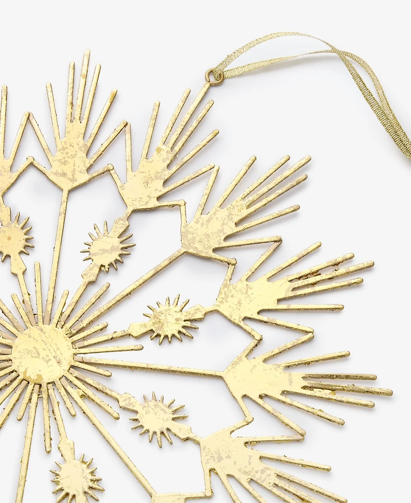 Holiday Lane Enchanted Forest Gold Starburst Ornament, Macy's Exclusive