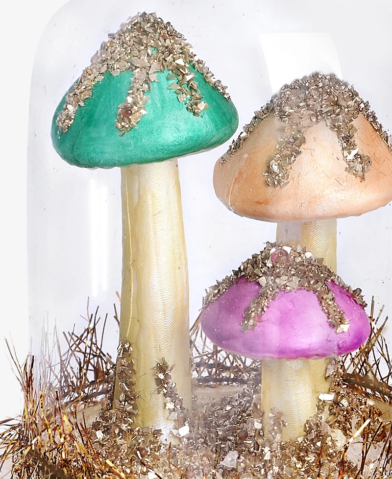 Holiday Lane Enchanted Forest Glass Colorful Mushrooms Ornament, Macy's Exclusive