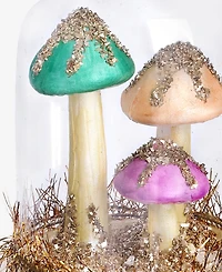 Holiday Lane Enchanted Forest Glass Colorful Mushrooms Ornament, Macy's Exclusive