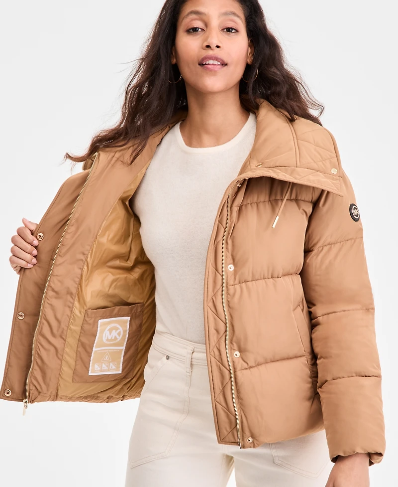 Michael Kors Women's Drawstring-Collar Puffer Coat