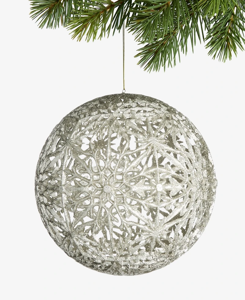 Holiday Lane Gilded Glamour Glitter Ball Ornament, Macy's Exclusive