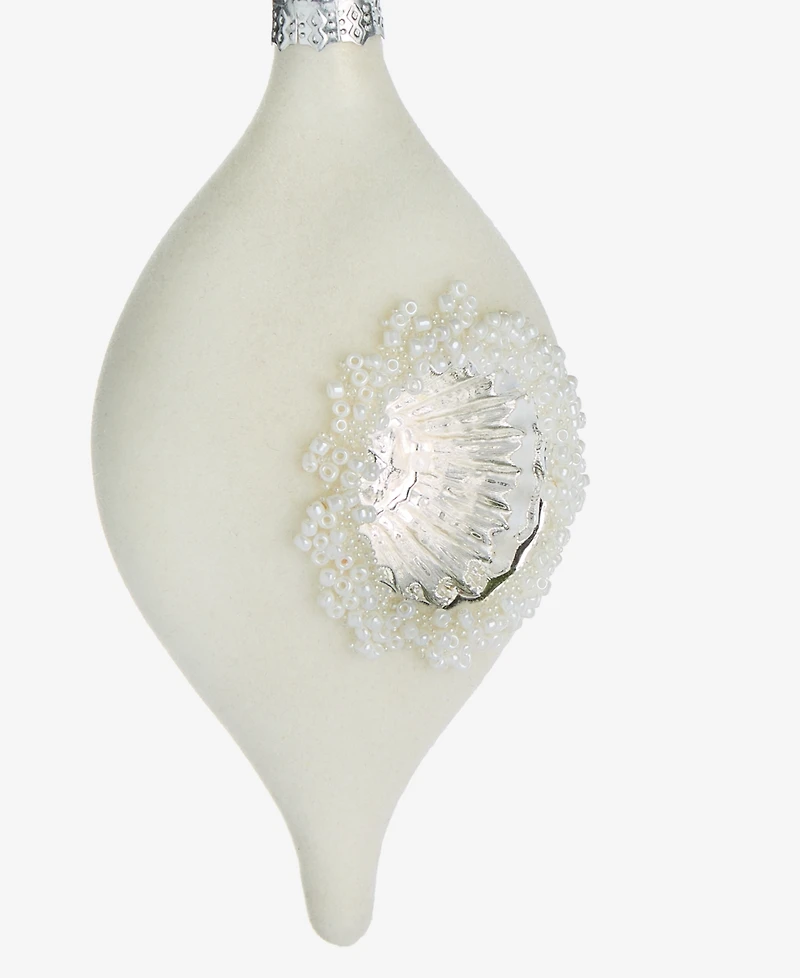 Holiday Lane Iced Delight White Reflector Finial Ornament, Macy's Exclusive