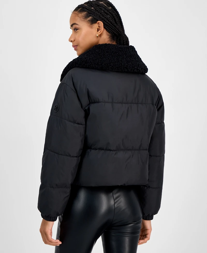 Michael Kors Women's Faux-Fur-Collar Puffer Coat