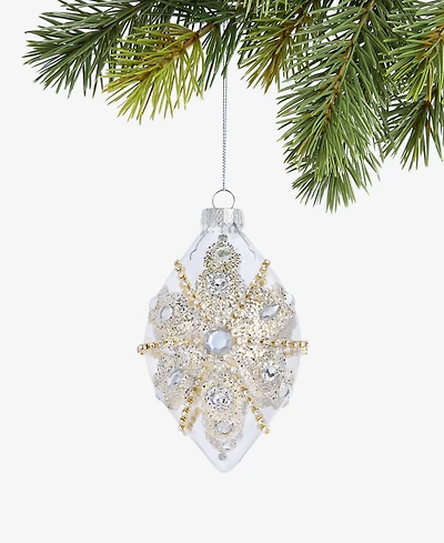 Holiday Lane Jeweled Classics Glass Drop Ornament, Macy's Exclusive