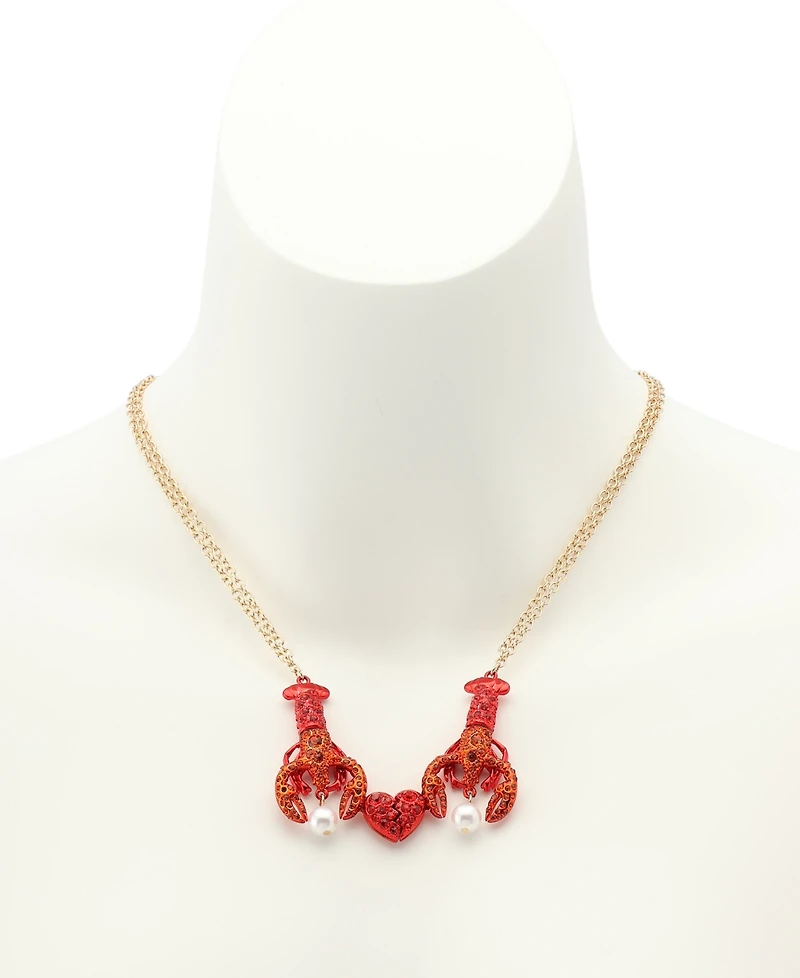 Betsey Johnson Mermaid Jewels Lobster Friendship Necklace Set