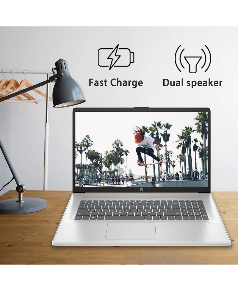 Hp Essential 17.3" Daily Traditional Laptop Intel Core i3 N305 8GB Ram Intel Uhd Graphics 512GB Ssd Storage Windows 11 Home Hd+ 60Hz - Rose