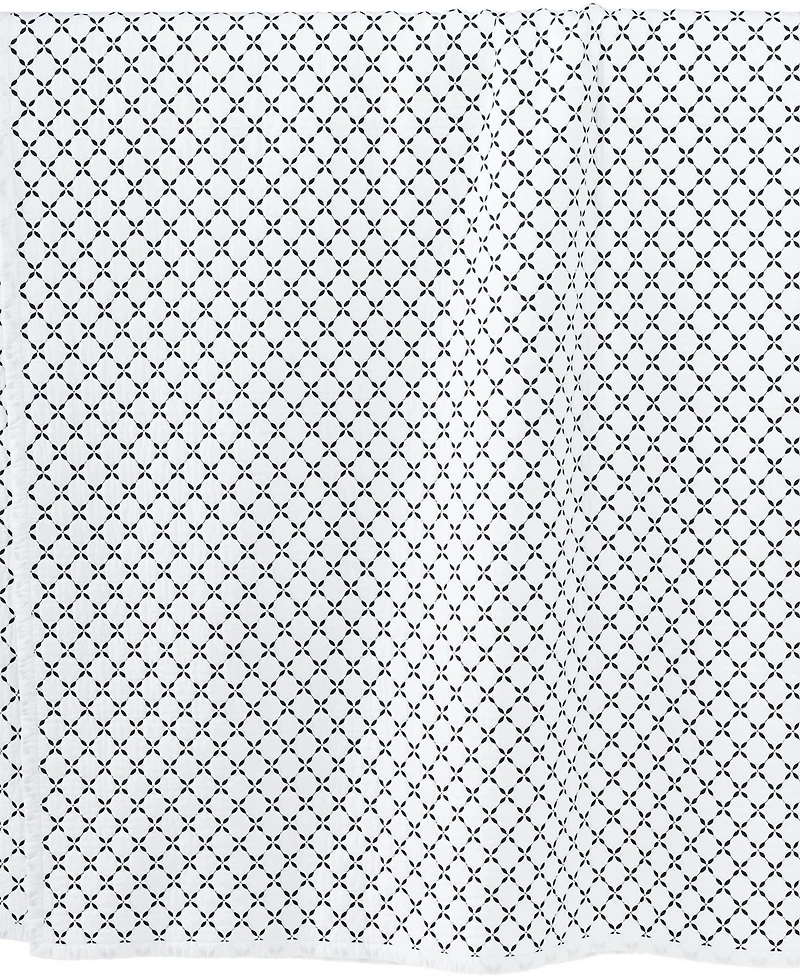 Lands' End Embroidered Diamond Double Voile Quilt