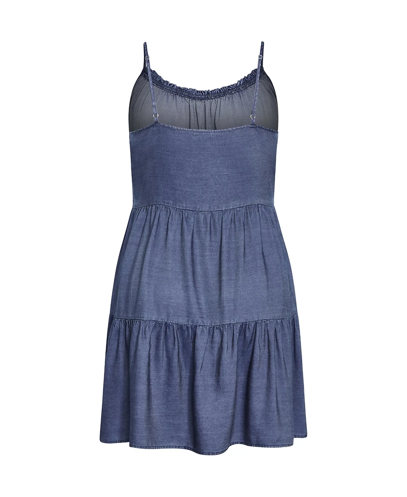 City Chic Women's Plus Sweet Tiers Mini Dress