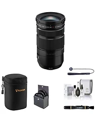 Fujifilm Xf 18-120mm f/4 Lm Pz Wr Lens, Black with 72mm Filter Kit, Soft Lens Case, Lens Cleaner, Cleaning Kit, Universal Lens Cap Tether