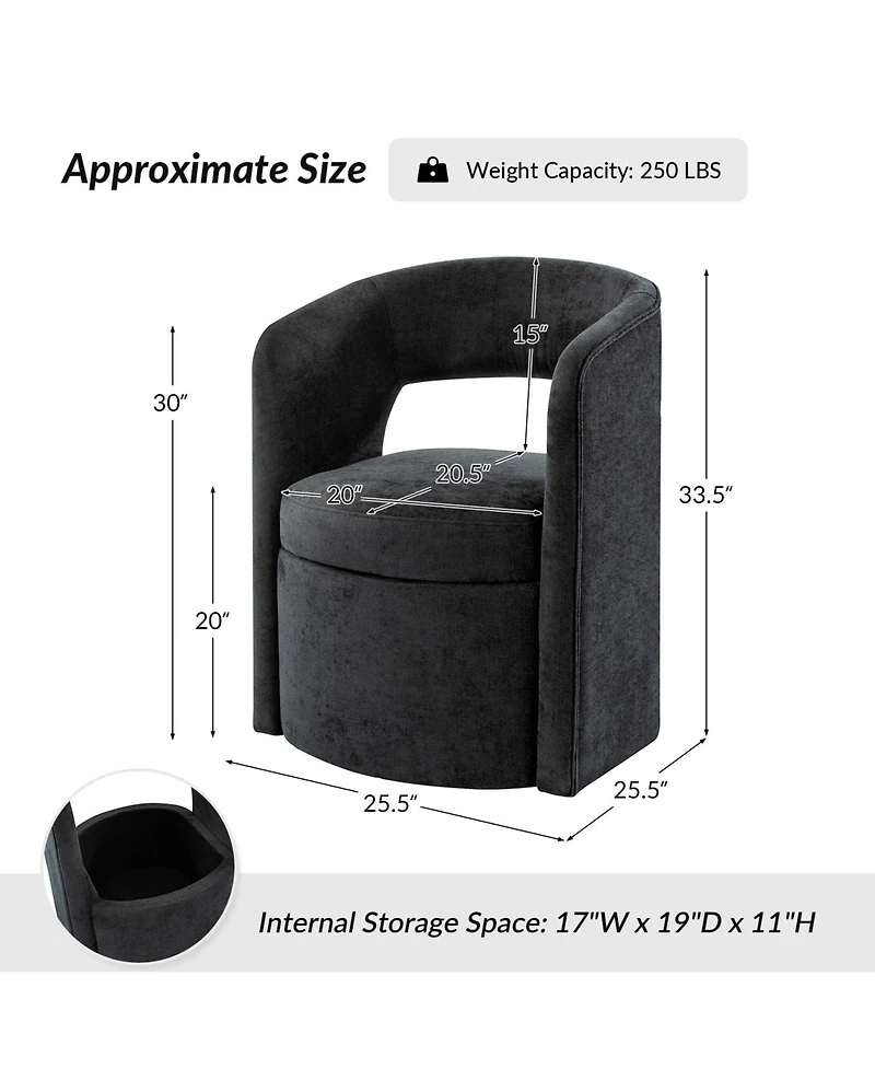 Roderick Modern Dining Chair with Hollowed-Out Backrest and Thick Cushion