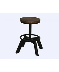 Industrial Iron Bar Stool with Backless Design for Bar Height Seating