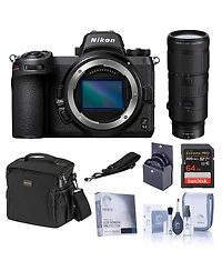 Nikon Z 6II Mirrorless Digital Camera with Nikkor Z 70-200mm f/2.8 Vr S Lens, Bundle with 64GB Uhs-i Memory Card, Shoulder Bag, 77mm Filter Kit, Scree