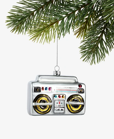 Holiday Lane Eclectic Charm Glass Radio Ornament, Macy's Exclusive