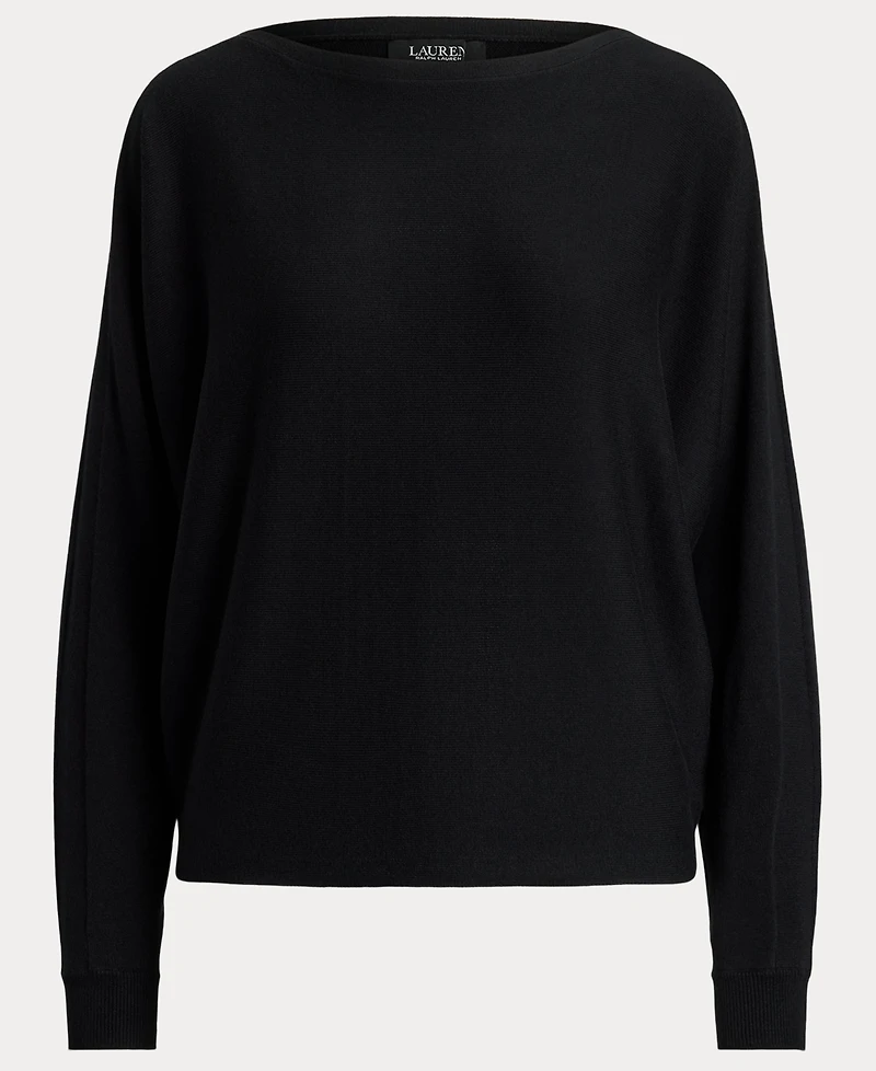 Lauren Ralph Women's Cotton-Blend Dolman-Sleeve Sweater