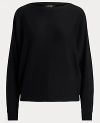Lauren Ralph Women's Cotton-Blend Dolman-Sleeve Sweater