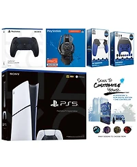 Sony Playstation 5 Slim Digital with Extra Volcanic Red Controller, Plantronics Headset, Gamer Kit