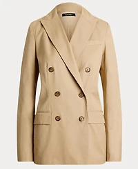 Lauren Ralph Women's Double-Breasted Cotton Twill Blazer