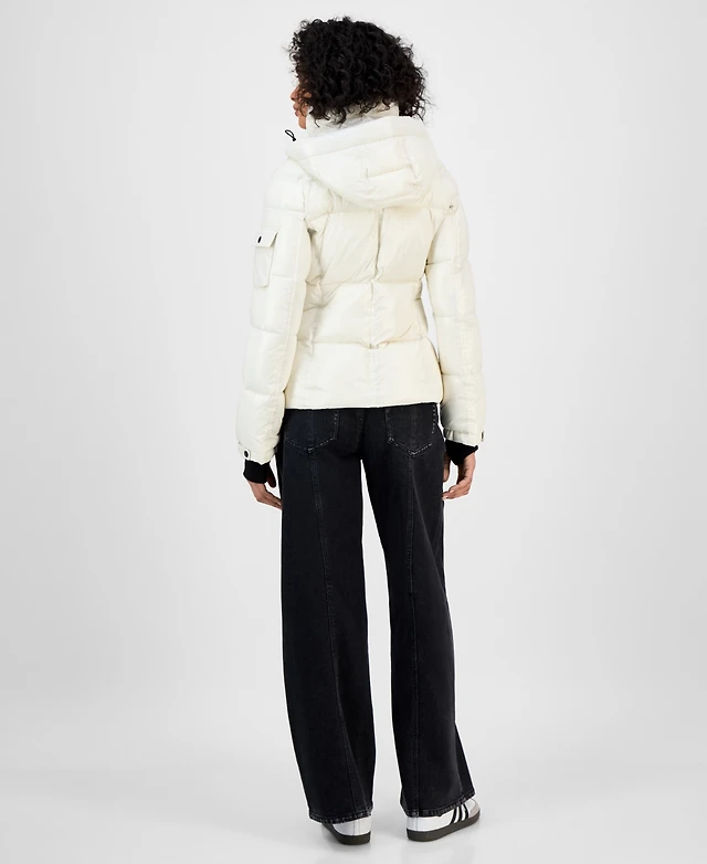 S13 Women's Lexie Hooded Water-Resistant Puffer Coat Westland Mall