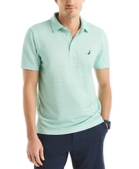 Men's Classic-Fit Stripe Moisture Wicking Performance Golf Polo Shirt
