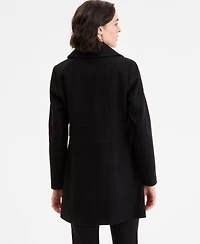 Anne Klein Women's Single-Breasted Notched-Collar Peacoat