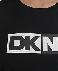 Dkny Sport Women's Colorblocked-Logo Crewneck T-Shirt