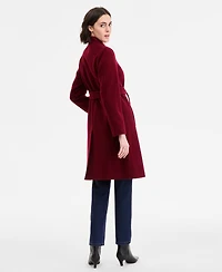 Anne Klein Women's Asymmetric Button-Front Belted Coat