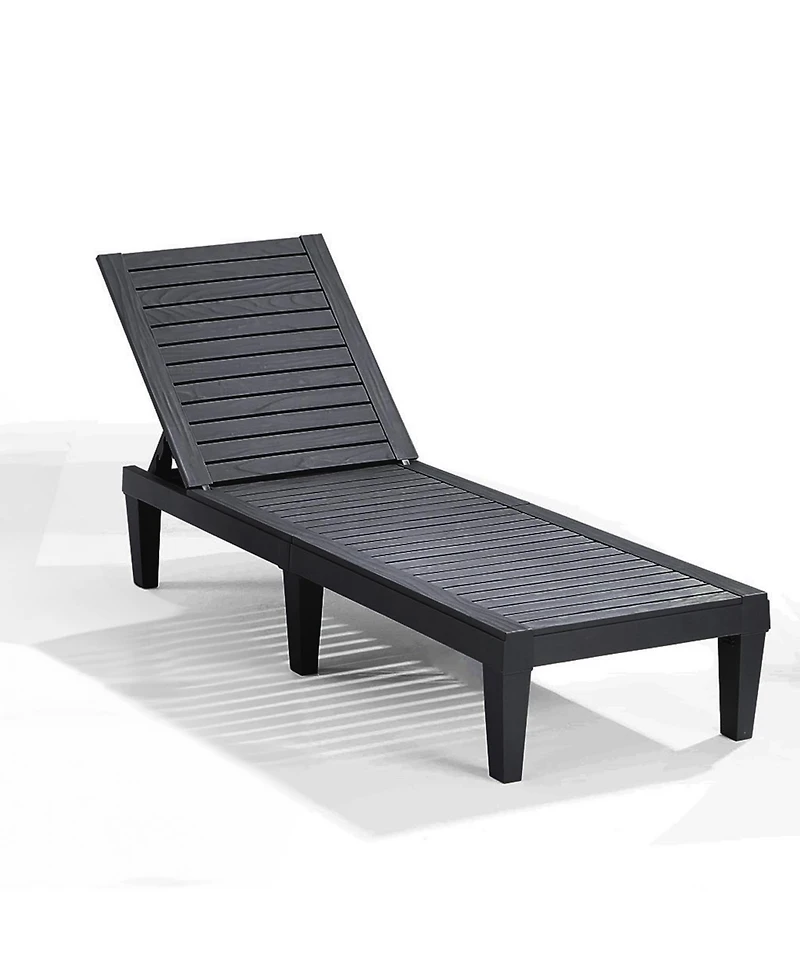 Adjustable & Waterproof Outdoor Patio Chaise Lounge Chairs - 1-Count