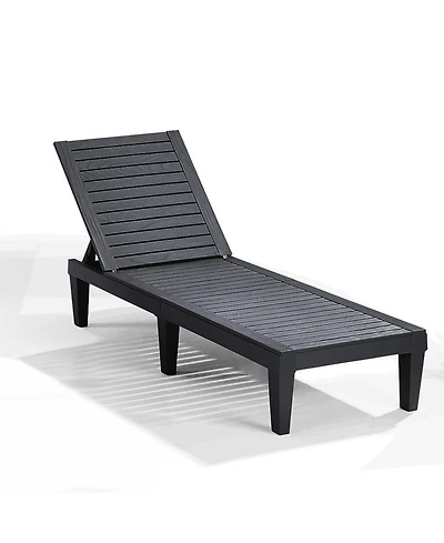 Adjustable & Waterproof Outdoor Patio Chaise Lounge Chairs - 1-Count