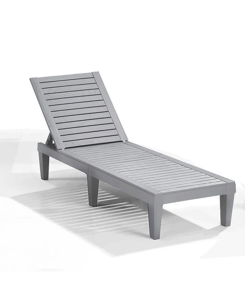 Adjustable & Waterproof Outdoor Patio Chaise Lounge Chairs - 1-Count