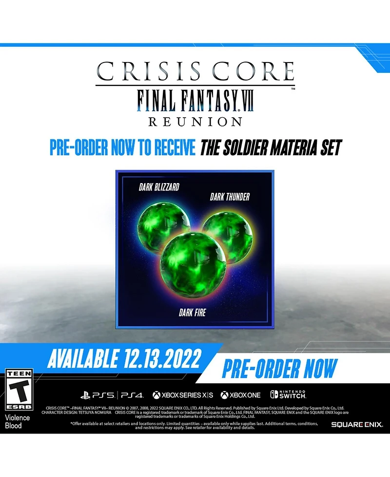 Crisis Core: Final Fantasy Vii Reunion for PlayStation 5