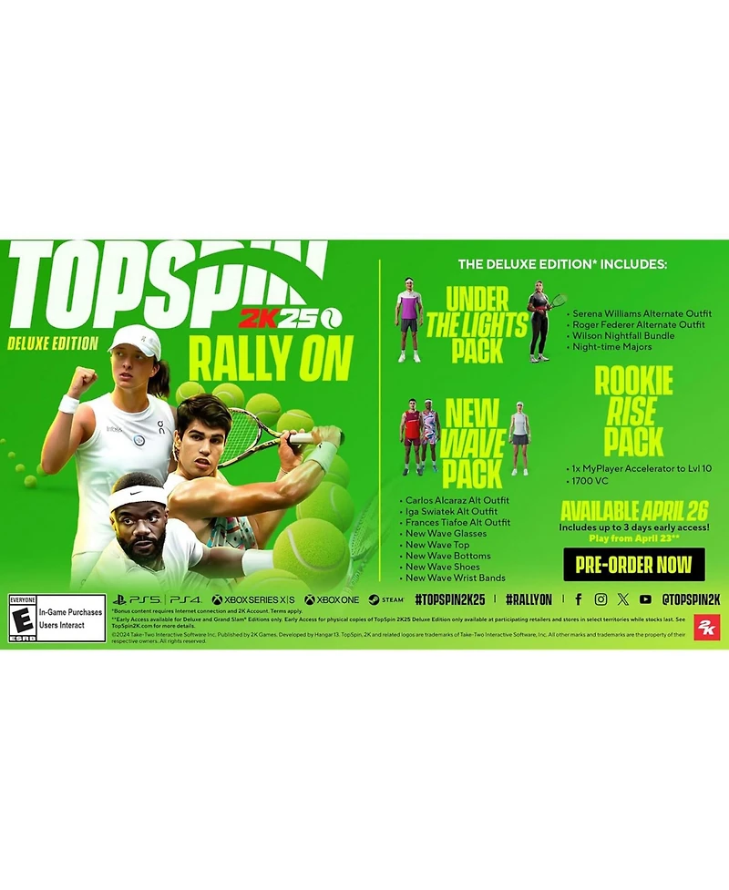 TopSpin 2K25 Deluxe Edition for Playstion