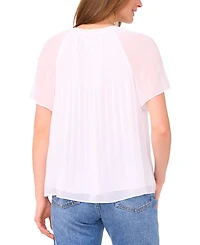 Sam & Jess Women's V-Neck Short-Flutter-Sleeve Top