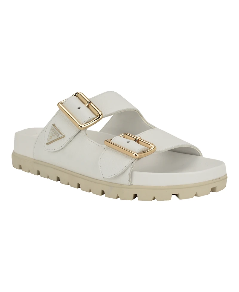 Guess Women's Fasten Double-Buckle Footbed Sandals