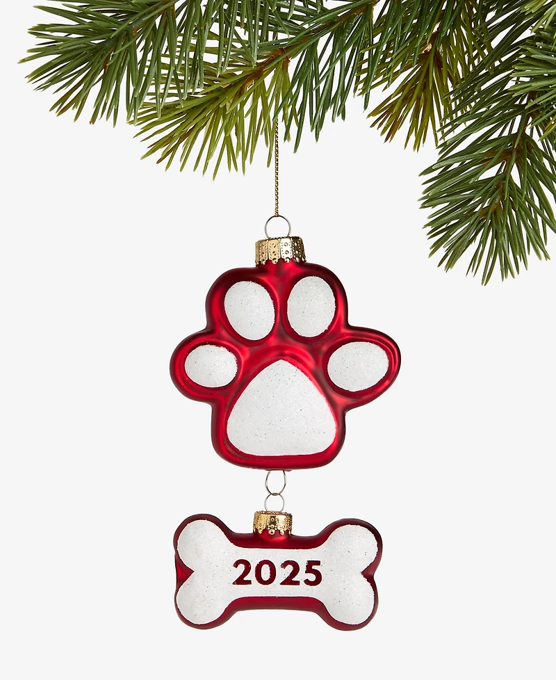Holiday Lane Pets I Love My Dog 2025 Paw & Bone Ornament, Macy's Exclusive