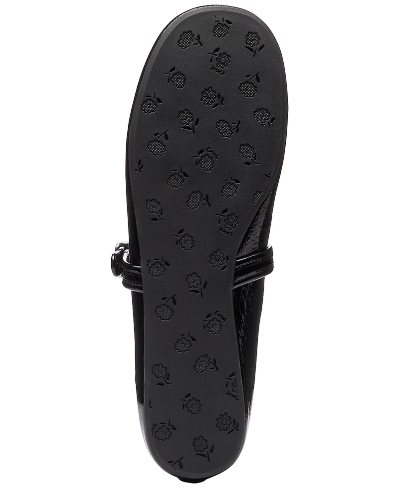 Coach Women's Sculpted C Crinkle Patent Leather Soft Mary Jane Flats