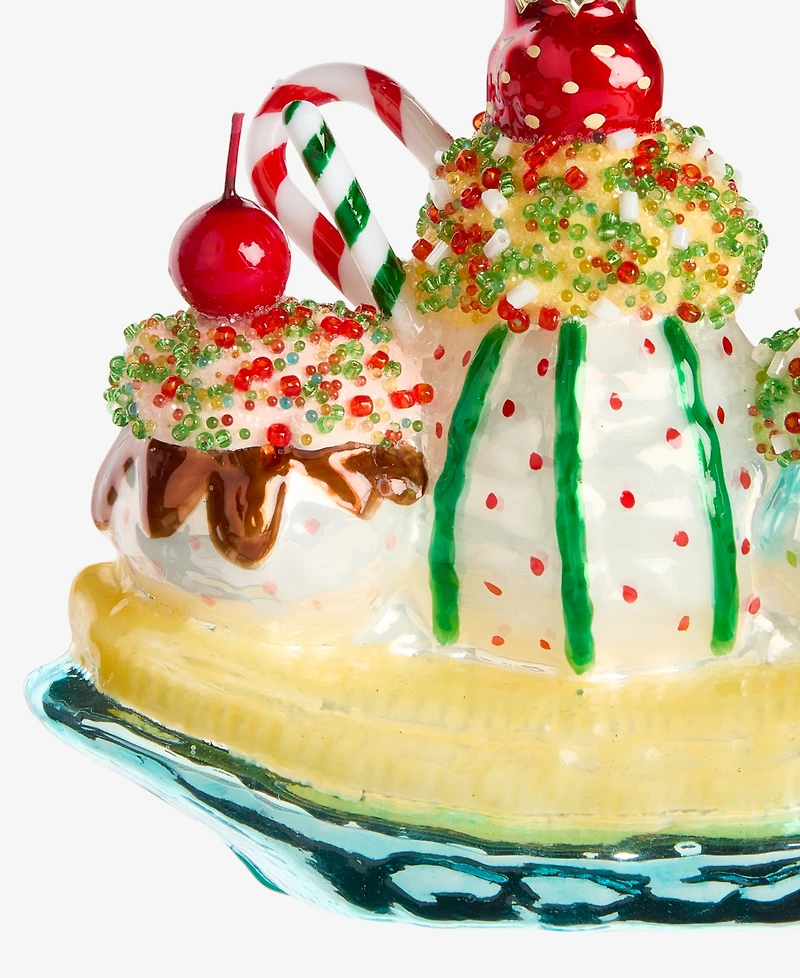 Holiday Lane Sugar Plum Banana Split Ornament, Macy's Exclusive