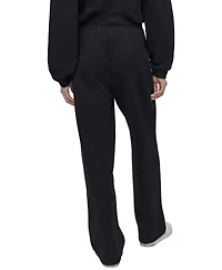 Dkny Sport Women's Rhinestone-Logo High-Rise Straight-Leg Pants