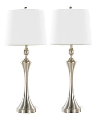 Lumisource 30" Metal Flint Table Lamp, Set of 2