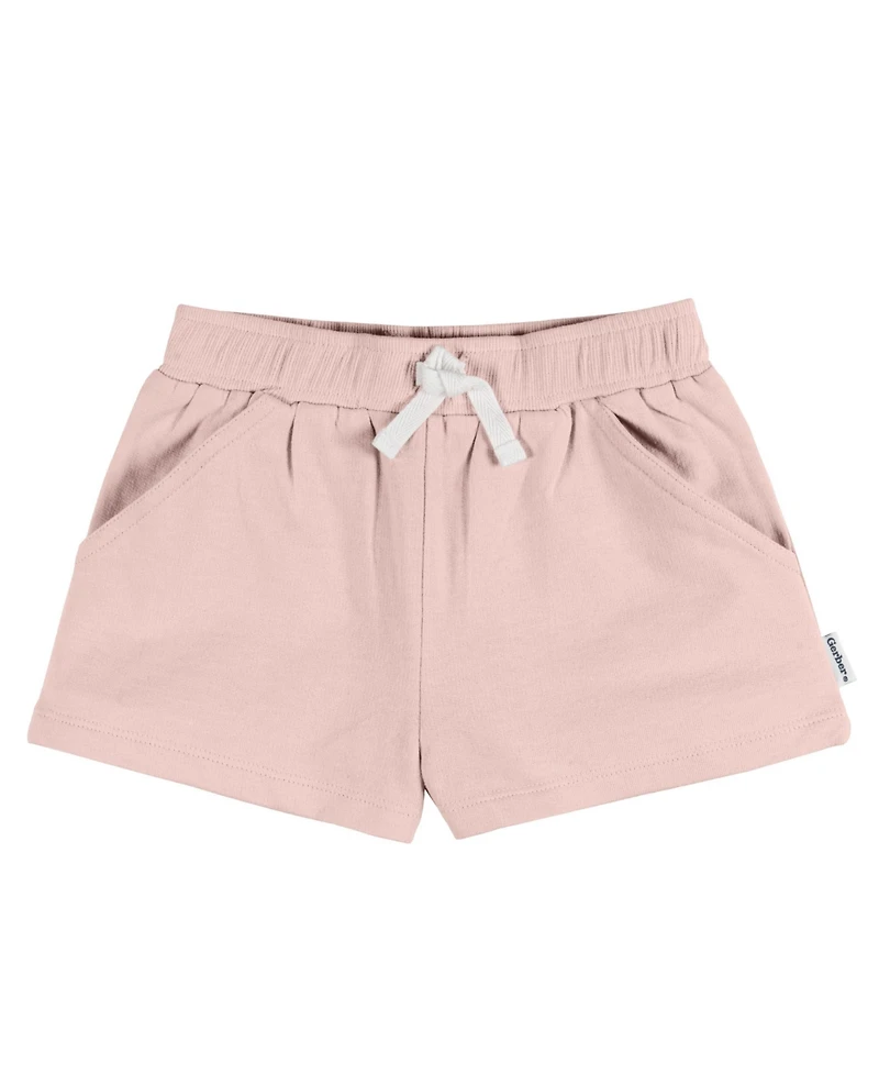 Gerber Toddler Girls Knit Shorts, 3-Pack