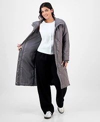 CoffeeShop Juniors' Shawl-Collar Quilted Coat