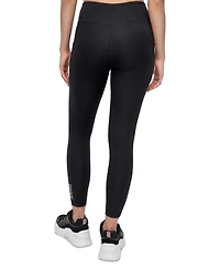 Dkny Sport Women's Rhinestone-Logo High-Rise 7/8 Leggings