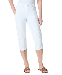 Gloria Vanderbilt Women's Amanda Embroidered Capri Jeans