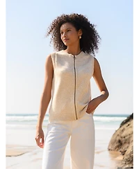 Celtic & Co. Women's Zip Through Sleeveless Cardigan