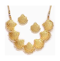 Sohi Women's Gold Plated Designer Stone Jewellery Set