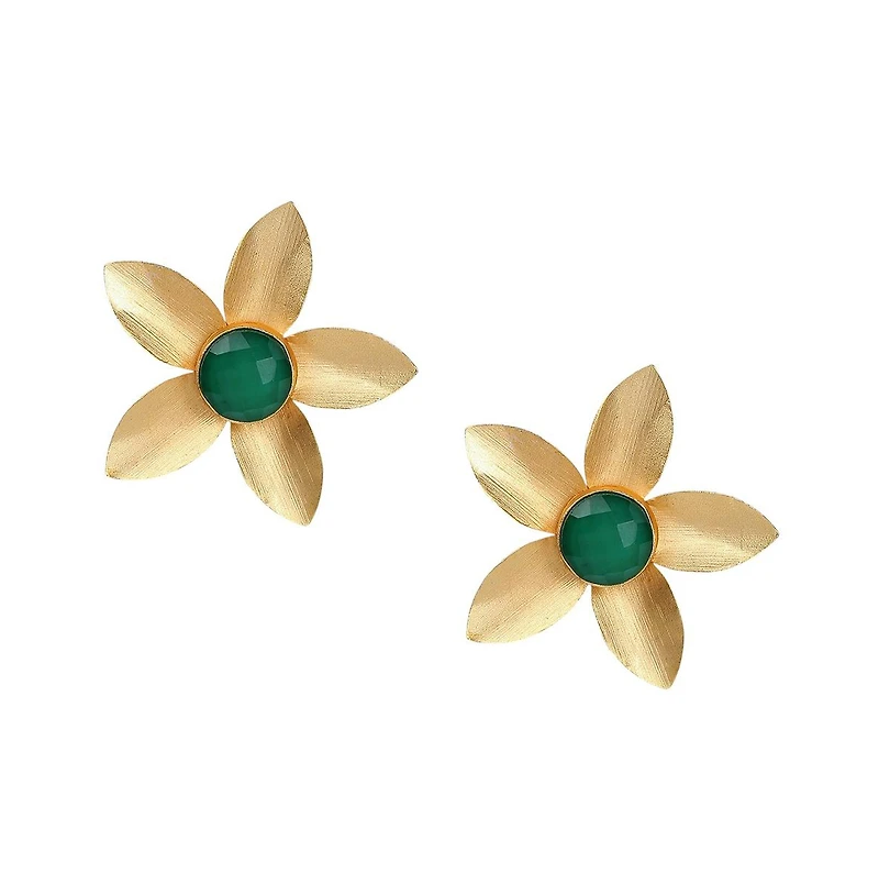 Sohi Women's Floral Drop Earrings