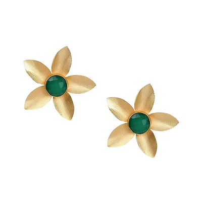 Sohi Women's Floral Drop Earrings